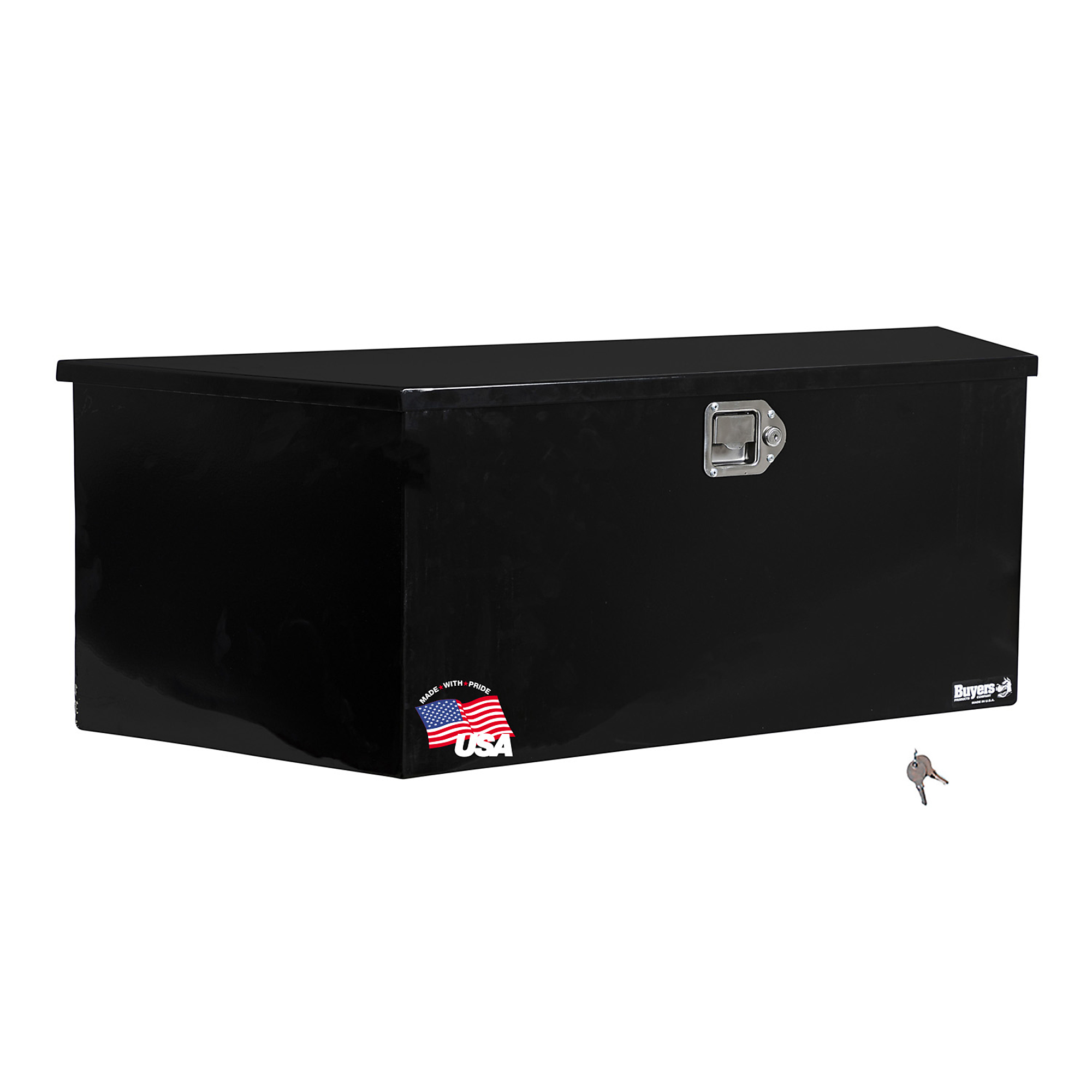Buyers Products, 49in. W Utility Trailer Tongue Truck A-Frame Tool Storage Box, Width 49 in, Material Carbon Steel, Color Finish Glossy Black, Model# 1701285